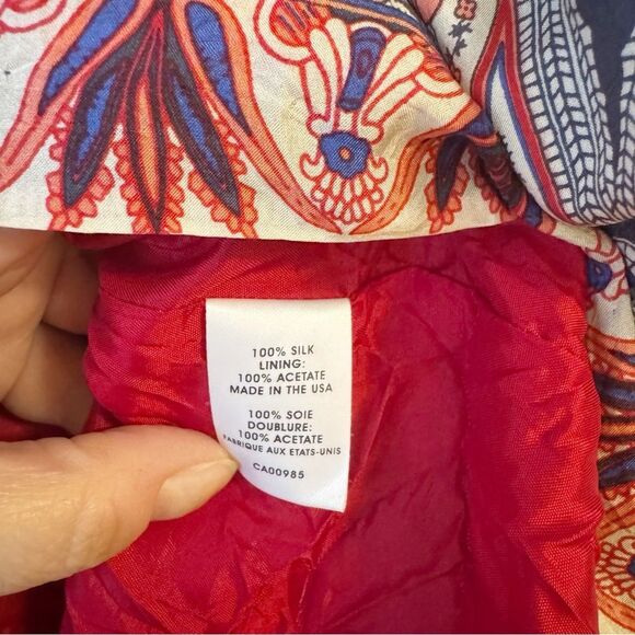 Nanette Lepore Silk Midi Faux-Wrap Paisley Dress - Size 6 - Picture 5 of 5